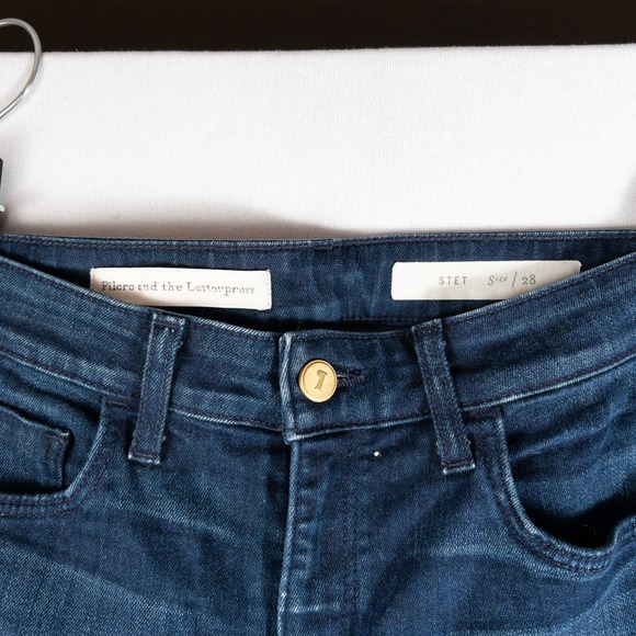 Pilcro and the Letterpress Stet Straight Leg Ankle Jeans Capri 28 Waist - Picture 4 of 6